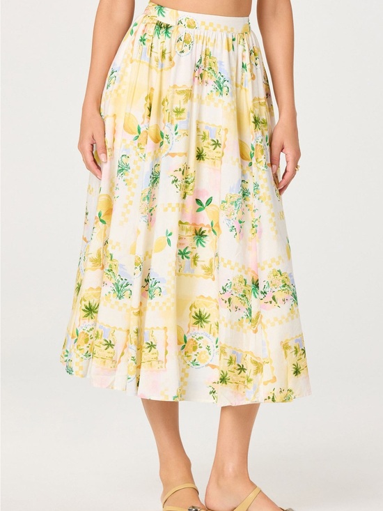 Astr Dresses & Skirts - Kaleigh Paradise Print Gathered Midi Skirt, small
